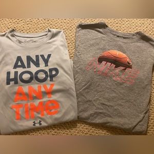 Boys basketball themed athletic t-shirts